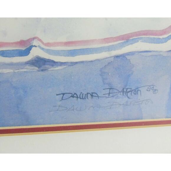 Dawna Barton Framed Wall Art Tea Time 26x20 Kitchen Sunroom Flower Artist Signed - Picture 2 of 5